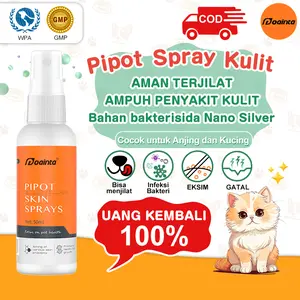 Semprotan anti-kudis dan antijamur PUAINTA untuk kucing dan anjing. Mengobati kudis, kudis Goody, demodikosis, impetigo, dan kutu. 50 ml/100 ml