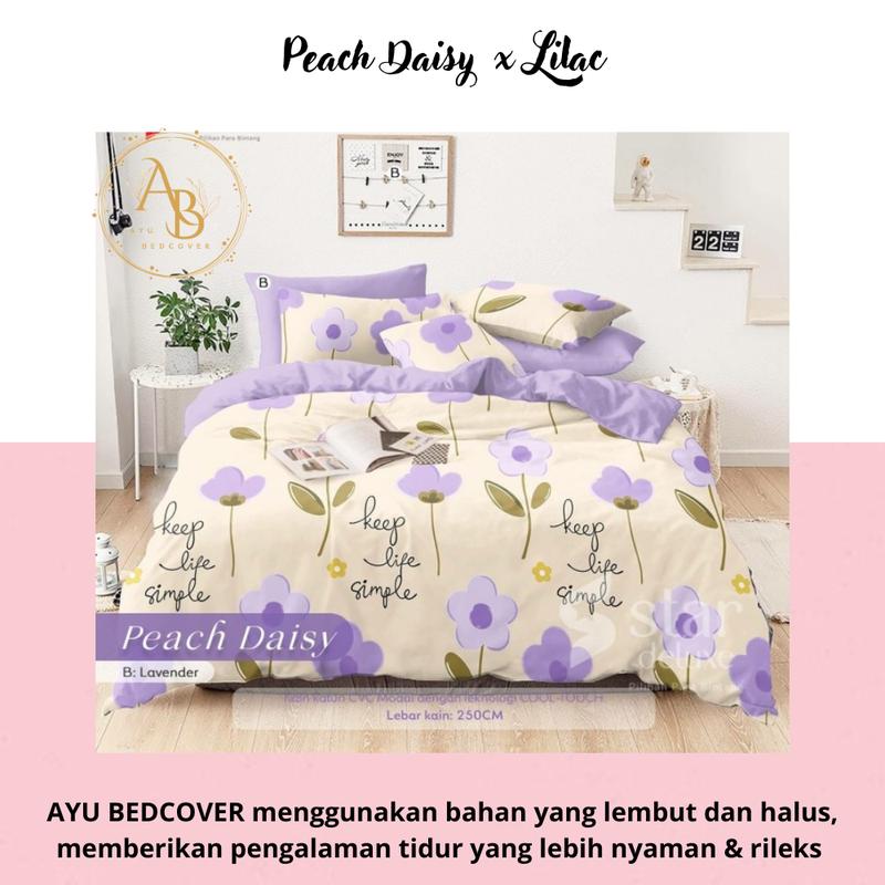 Bed Cover Only - Selimut saja - Bunga - Karakter - Abstrak - UK 150X220 - 200X220 - Ayu Bedcover 6