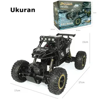 Mainan Mobil Remote Control Besar 4WD 1:16 RC Mobil Offroad Bahan Alloy 2,4GHZ Lampu Bisa ON OFF 6