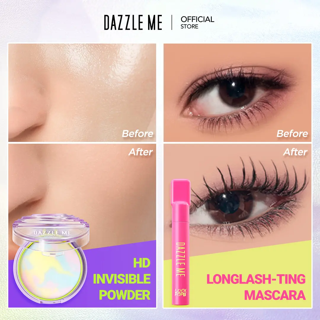 [2pcs] Invisible Powder + Mascara LongLash-ting