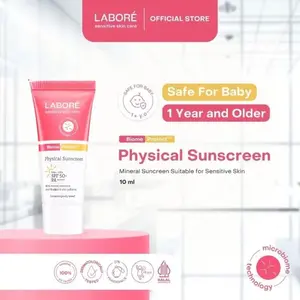 [Top Creator's Pick] Labore Physical Sunscreen SPF 50 PA++++ Full Size 30ml - Mineral Sunscreen Wajah Non-Comedogenic untuk Perlindungan dari Sinar UVA dan UVB