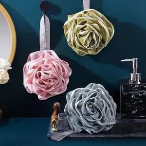 Spons Jaring Pembersih Badan / Shower Puff Premium Spons Sikat Mandi Bath Ball Flower Foam