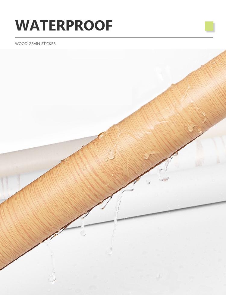 Product Introduction of Cabinet Sticker Waterproof Moisture-proof Self Adhesive Wood Grain Table Mat Self Adhesive Anti-fouling Dust-proof Door Wallpaper 3