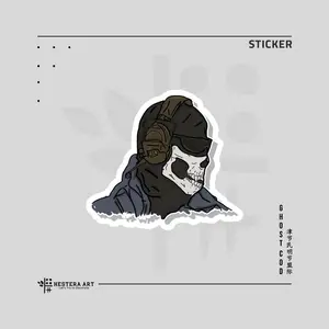 Stiker Call Of Duty Sticker Vinyl Doff Laminasi | Sticker Ghost COD