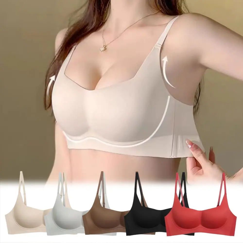 Áo Ngực Nâng Ngực, Dành Cho Phụ Nữ, Không Dây, Liền Mạch, Cúp Mỏng Tập Hợp, Đồ Lót, Thoải Mái, Thân Thiện Với Làn Da, Hỗ Trợ Thoải Mái, Đồ Lót