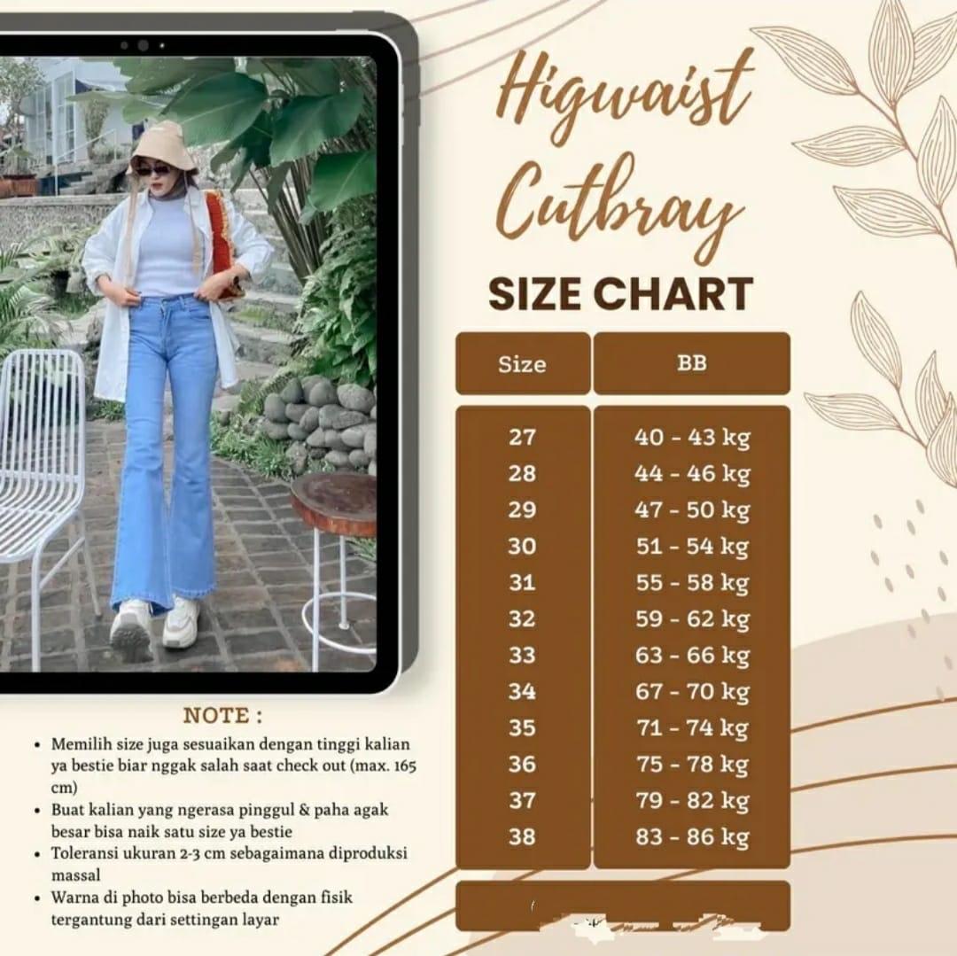 Highwaist Celana Chutbray Jeans Wanita Kekinian Chutbray Jeans  Highwaist  Stried Melar Denim Abu Grey Panjang Hitam Tebal Cutbray Brown Light Kelana Kulot Pumbo Celana Kulot Jeans Highwaist Cutbray Loose Celana Cutbray Wanita Kekinian Viral Premium Dark