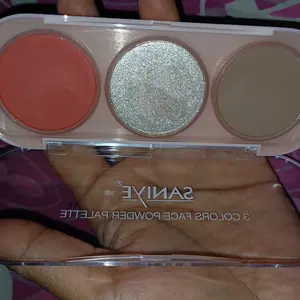 Saniye E0358 Multi Fungsi Blush On Glitter Highlighter Palette Contour Eyeshadow Palette
