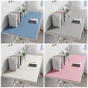 Taplak Meja PVC Premium Warna Solid Minimalis Estetik Anti Air Anti Slip Custom Pink Pastel