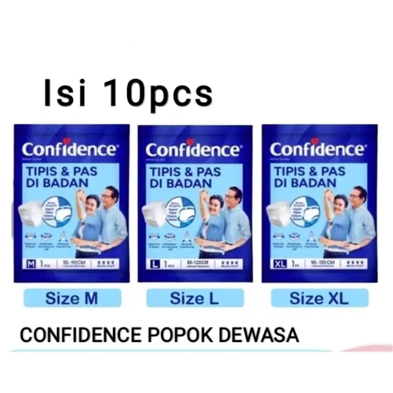 Confidence popok dewasa isi 10pcs -confidence pants popok dewasa M/L/XL isi 10pcs (renceng)