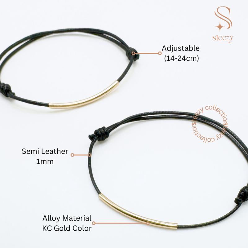 Soulmate Couple Bracelet by Steezy Collection / Gelang Tali/ Gelang Pasangan/ Gelang Couple Simple Polos / Gelang Mine & Yours gelang skena 1