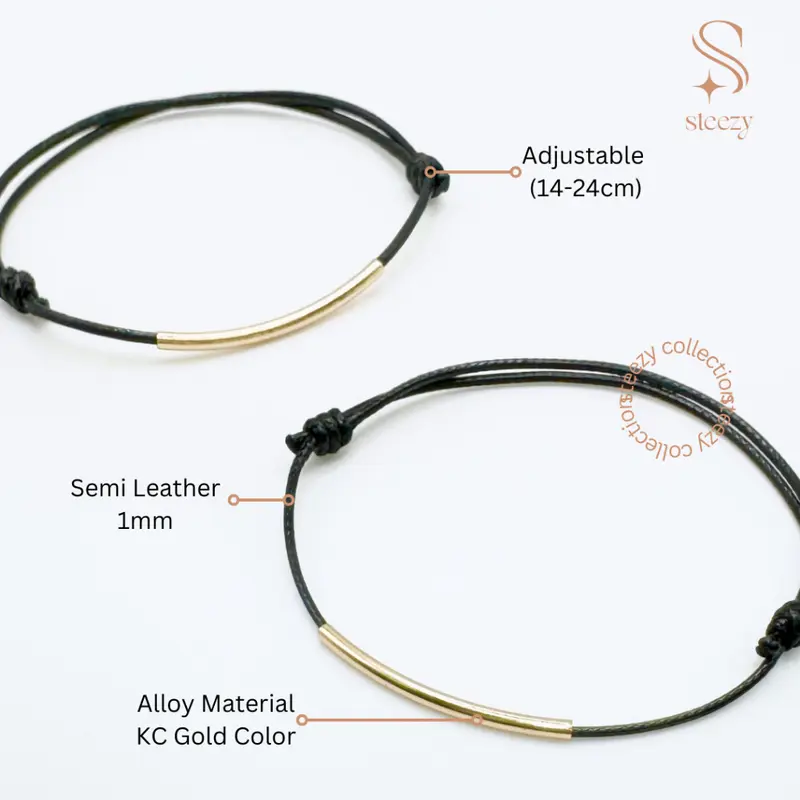 Soulmate Couple Bracelet by Steezy Collection / Gelang Tali/ Gelang Pasangan/ Gelang Couple Simple Polos / Gelang Mine & Yours gelang skena 1
