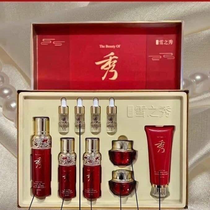 Độc Quyền Live- Bộ Kem Tế Bào Gốc Lanhua Đỏ 10sp Hàn Quốc - Dưỡng Da Trắngg Mịn Hỗ Trợ Tốt Cho Da Nám, Tàn Nhang, Đồi Mồi, Da Mụn .... Khôngg kích ứng da