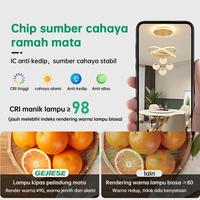 Gambar Lampu Gantung Kristal LED Nordik 3Warna Minimalis Mewah Kamar Tidur Koridor Ruang Tamu Lampu Gantung Kristal Hias - Hitam B2-10+Remote dari GOGEOUS Store Kab. Tangerang 3 Tokopedia