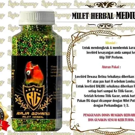 Pakan Rg Medium/Pakan Lomba Rg/Pakan Konslet/Millet konslet/Pakan Herbal Raja Goyang 2