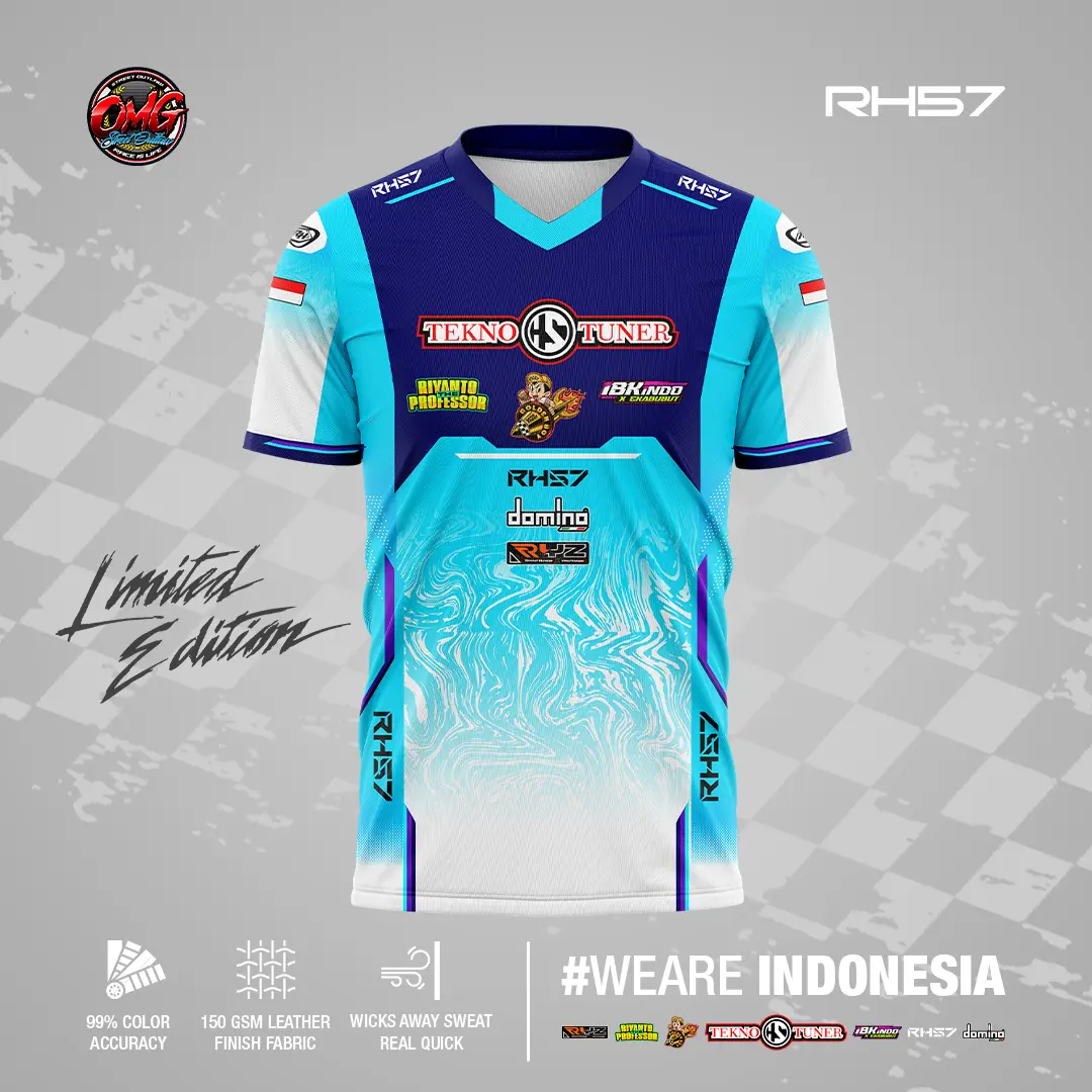 Jersey TeknoTuner HS Vneck Spesial OMG Outlaw Thailand 2025 Edisi Terbatas
