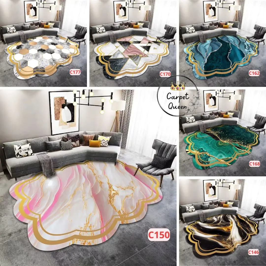 Karpet Bahan Polyester Import New Product Ukuran 120x180cm Bentuk Awan