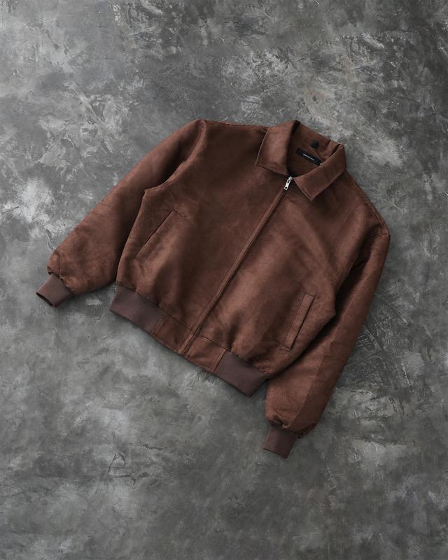 Wear Kaza Indonesia - Amberdi Suede Boxy Jacket 'Brown' 2