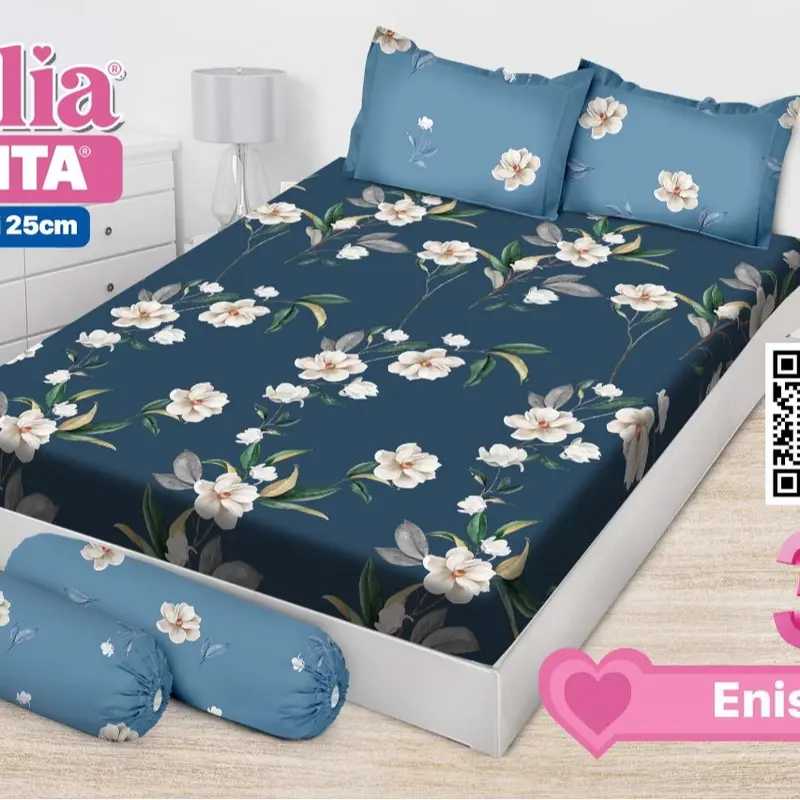 Sprei Bonita Emilia 180X200 Bantal 4 King Size No. 1 mix motif modern 3