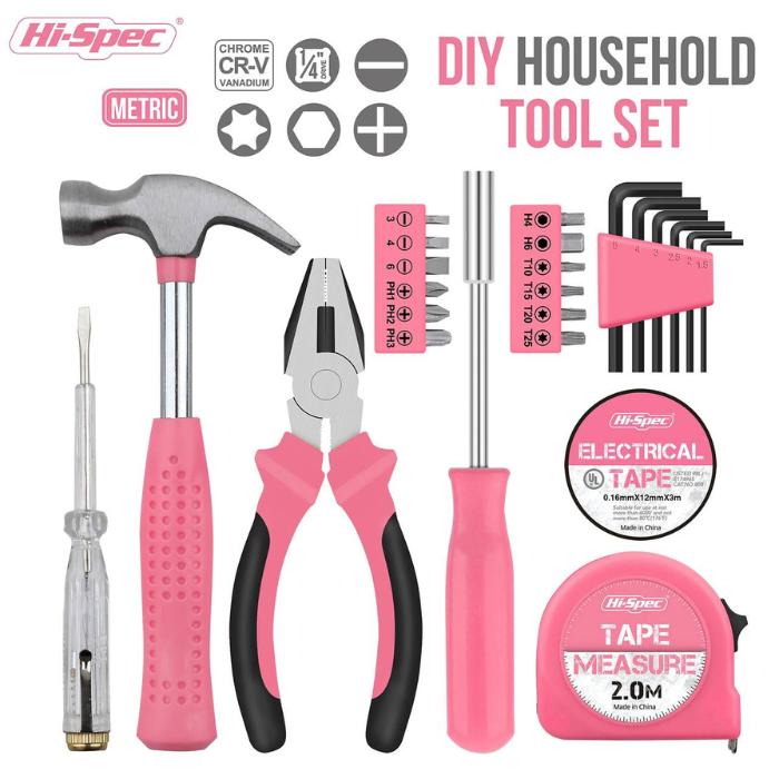 Hi-Spec Compact Small Mini Home Hand Tool Kit Set. Portable Tool Box ...