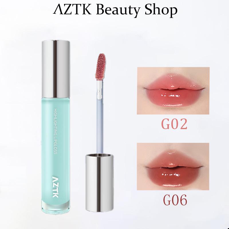 [Sản phẩm mới]son bóng aztk Lâu trôi Không dính cốc Dưỡng ẩm Son Dưỡng Môi Dạng Lỏng Ánh Sáng Nước Tráng Gương, Son Môi Dưỡng Ẩm,Phù hợp với nữ sinh 3g Cosmetic Trang Điểm Women