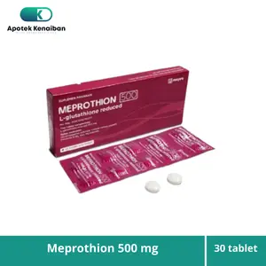 Meprothion Glutathione 500 mg Isi 30 Tablet - Antioksidan dan Mencerahkan Kulit Meprothion Glutathione 500 mg Isi 30 Tablet - Antioksidan dan Mencerahkan Kulit