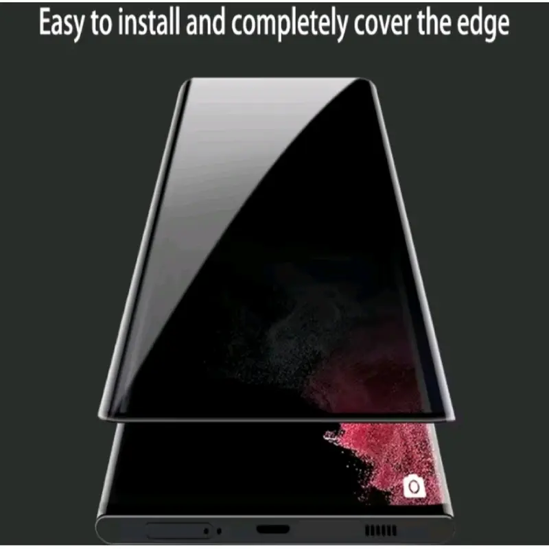 Tempered Glass UV Anti Spy untuk SAMSUNG S22 ULTRA/S23 ULTRA/S24 ULTRA - Pelindung Layar Lengkung SAMSUNG S22 ULTRA/S23 ULTRA/S24 ULTRA - Protector Privasi Smartphone Privacy 8