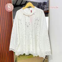 Gambar Myshawl Tifany Atasan Jumbo Salur Katun Shakilla Motif Kasual Kekinian Big Size Brukat Bunga Jumbo Kancing Muslim Wanita Panjang Arwen Payet Syakila Inner Brukat Bordir Resleting Belakang - Latte, 2XL dari My Shawl Kota Bandung 5 Tokopedia