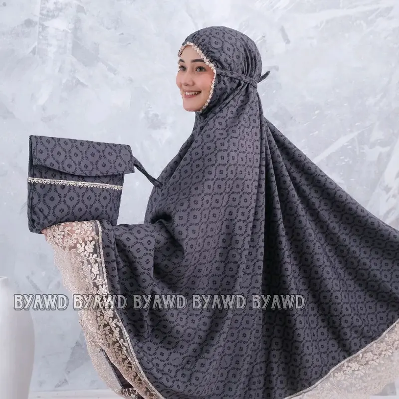 SEO ADHINATASHOP-mukena dewasa 2in1 printing shiren cocok han taran /Autumn Orange Muslim Renda mukenamurah cantik anggun 0