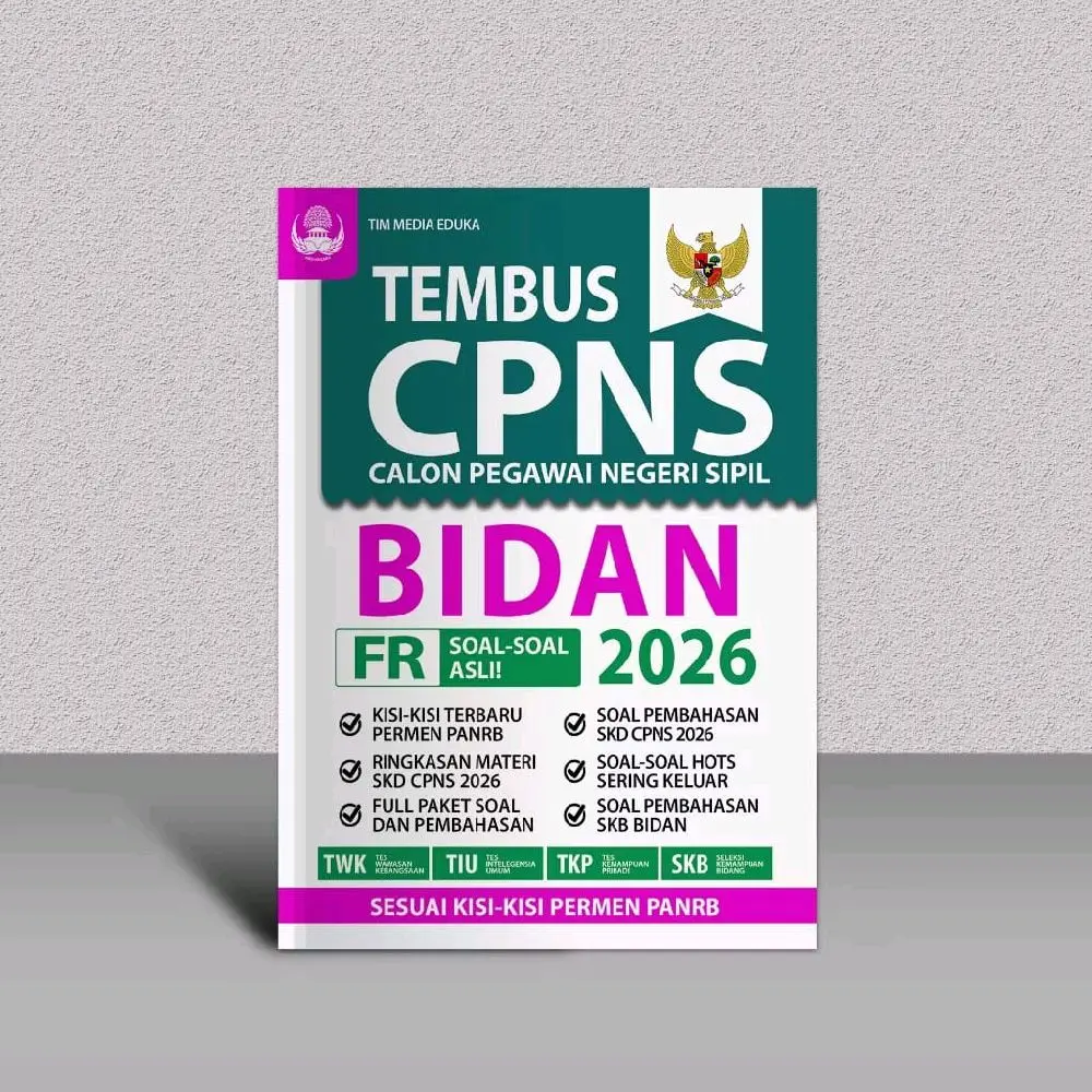 Buku Tembus CPNS Bidan 2026 Kisi-kisi Terbaru Soal-soal Asli Full Paket Soal dan Pembahasan