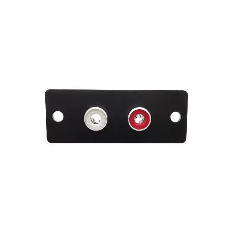 Soket RCA 2 Pin Body Biasa 2 Way RCA Female Jack Konektor Terminal Panel Dinding Plat Input Phono Chassis Soket Audio AV Adaptor 3