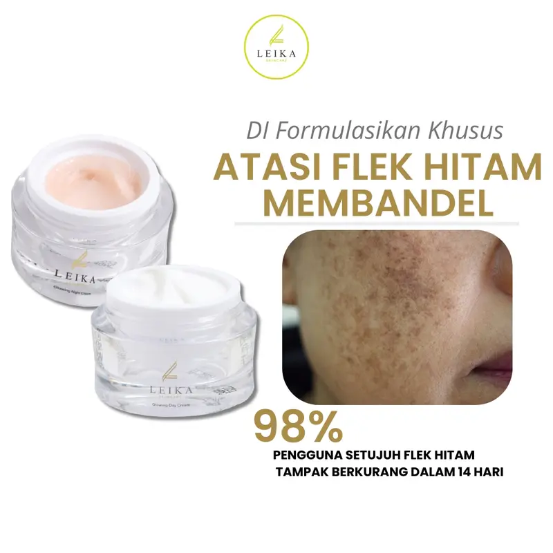 Paket 2in1 Promo Leika SkinCare Atasi Flek Hitam Membandel untuk Semua Tipe Kulit Pria Dan Wanita 0