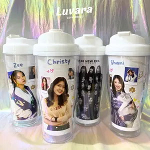 Tumbler JKT48 member gambar full depan belakang BONUS Photocard Bottles Plastik Kitchenware