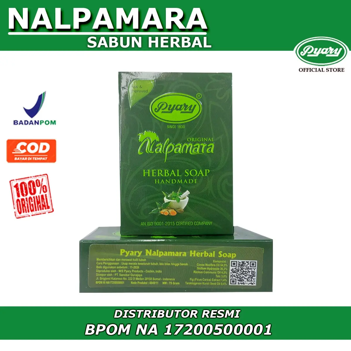 1 Sabun Pyary Nalpamara Original BPOM PyaryID Official Store Mandi Soap Mencerahkan