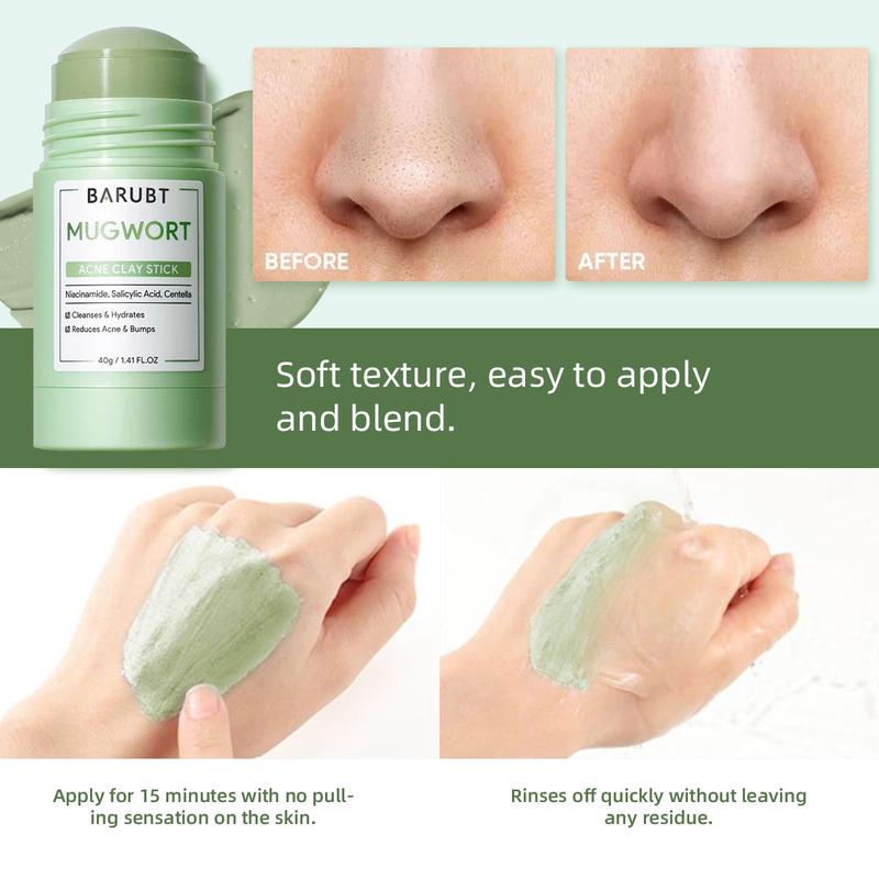 Product Introduction of BARUBT Clay Mask Combo Niacinamide Bright Boost Clay Mask Stick 40g+ Mugwort Clay Mask 40g  Alaska Volcano  wajah masker Salicylic acid niacinamide Whitening Skin care Black Heads Skin Repair Comfort 2