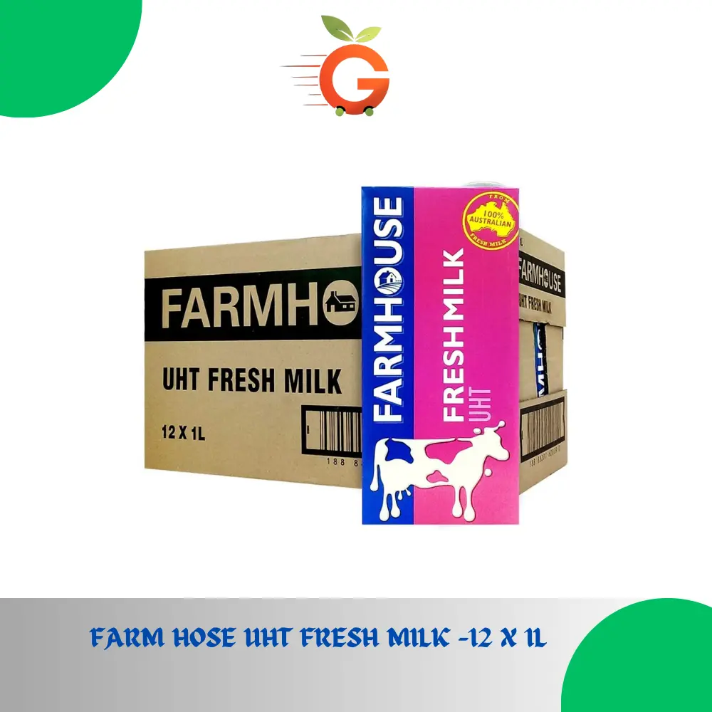 Farmer house uht fresh milk 12 x 1l