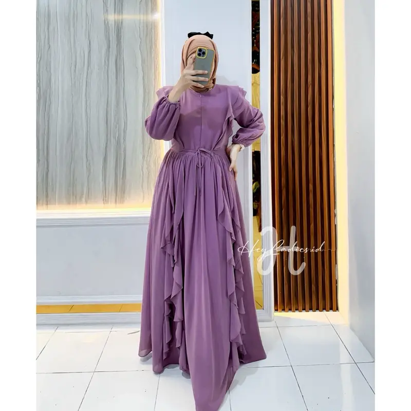 Siera Dress Gamis Ceruty Muslim Wanita Mewah Pesta Kondangan Lebaran Cantik baju 4