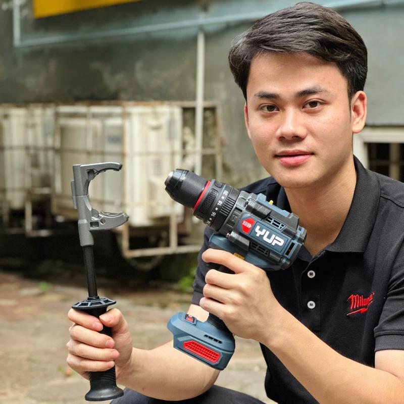 Máy khoan 3 chức năng rút lõi điều hòa YuPai YP20-DR13B lực siết 160n.m chân pin phổ thông có chống lât cổ tay