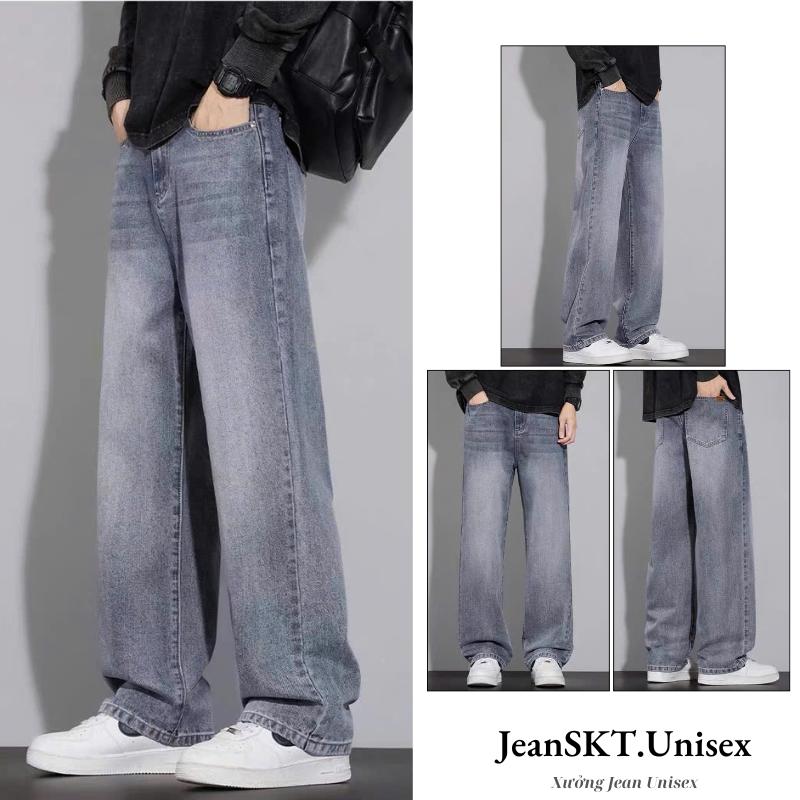  JeanSKT Quần Jean Unisex Ống Rộng Nam Nữ Form Suông Regular Fit Vải Cotton 99% Chất Lượng Cao Xưởng Haven's Màu Wash Thoải Mái Khi Mặc 