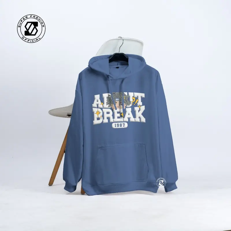 SS - ABOUT BREAK Oversize Hoodie Pria Streetwear Style Sweatshirt Big Size Wanita Remaja 6