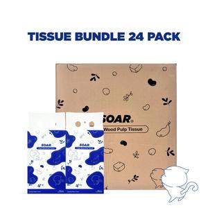 SOAR 24Pek Tisu Gantung 240 Lembar 4-Ply Lembut Tisu Kayu Asli Sesuai untuk Dapur Bilik Mandi Pejabat