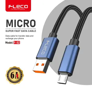 Kabel Data FLECO F-52 6A 100W Kabel Charger Micro Type C Kabel Data ORIGINAL FLECO Super Fast Charging