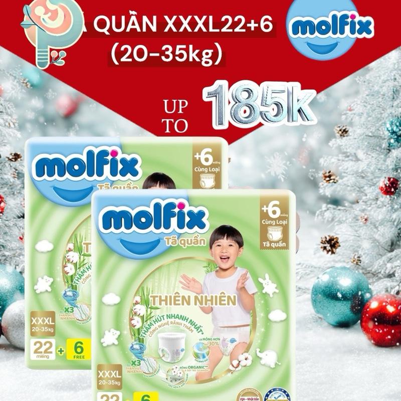    Tã bỉm Molfix 3xl22+6 miếng  Dành cho bé từ 20-35kg xxxl  3xl 
