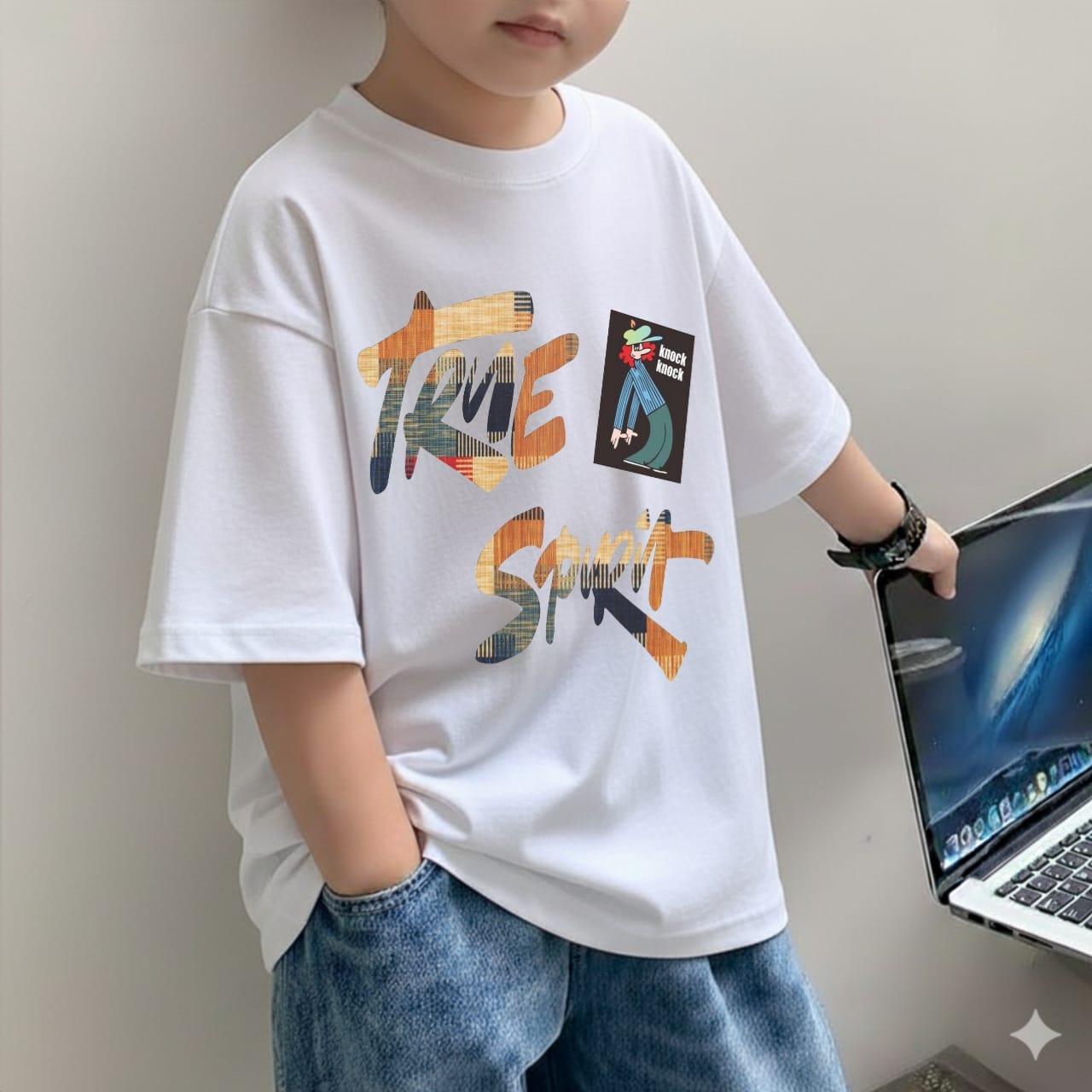 Kaos Distro OVERSIZE TRUE SPIRIT Anak Laki-Laki/Fashion Anak Laki-Laki Kekinian/Baju Anak Laki-Laki Model Terbaru/Kaos Anak Laki-Laki Viral