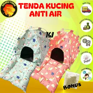 TENDA KUCING ANTI AIR PLUS KASUR BANTAL UNTUK KUCING KITTEN DAN DEWASA TENDA HEWAN