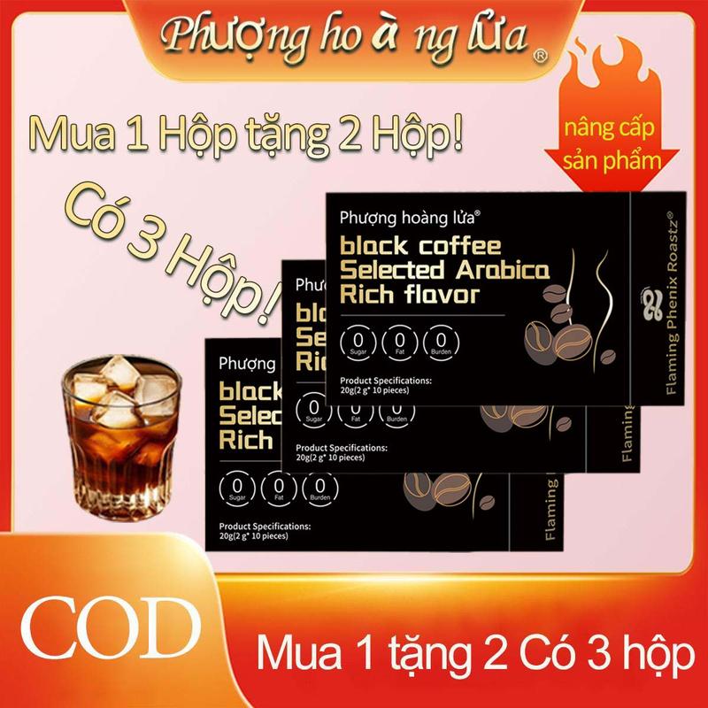  【Mua 1 tặng 2 Có 3 Hộp Cà phê đen không đường Hương thơm mạnh mẽ 【COD  Coffee Cafe cà  phê 