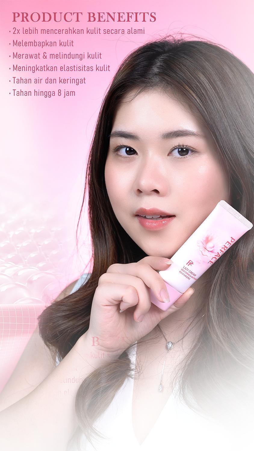 PERFACE TONE UP CREAM [LAZY CREAM BRIGHTENING & WHITENING MOISTURIZING] [Radiance & Care For Skin] Moisturizer Pelembab Wajah Perawatan Mencerahkan