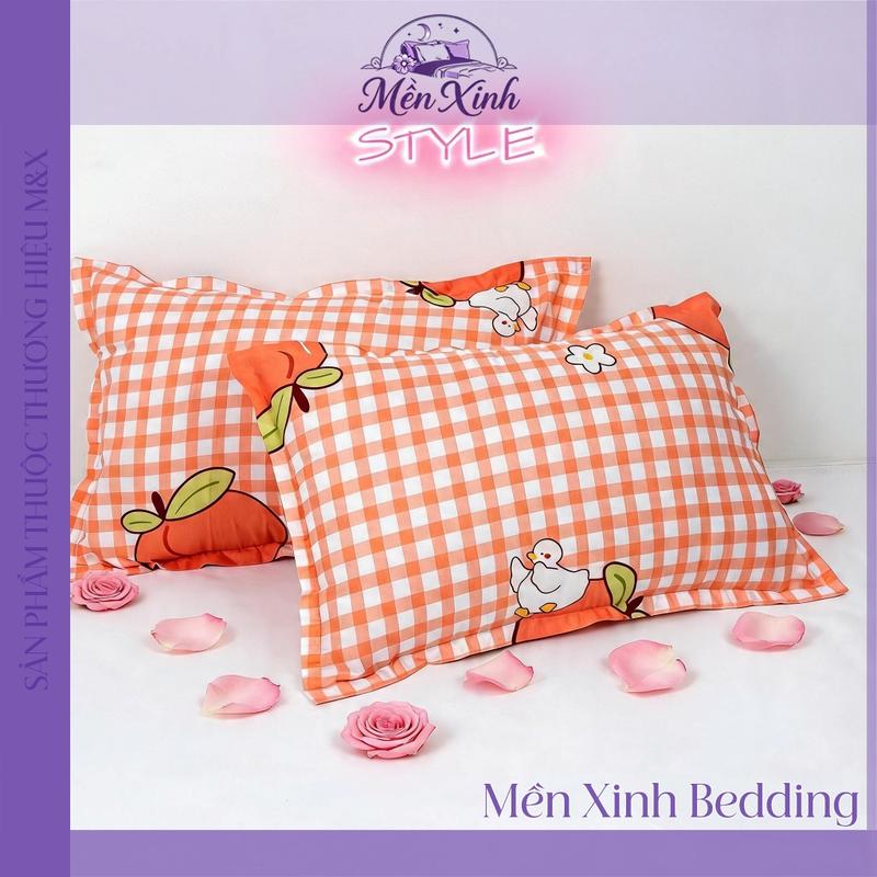 Áo Gối Cotton Poly Êm Ái Chuẩn Form, Vỏ Gối Nằm 45x65cm Mẫu Đẹp Hiện Đại