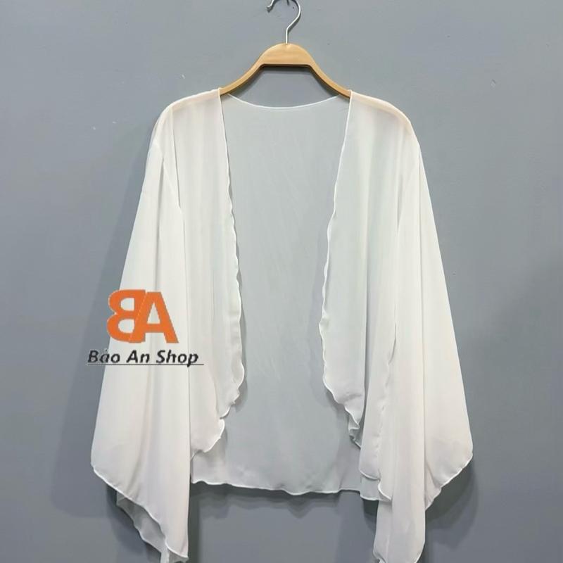 A-76 . Áo khoác voan mỏng tay Loe from rỗng free Size chất voan mỏng nhẹ
