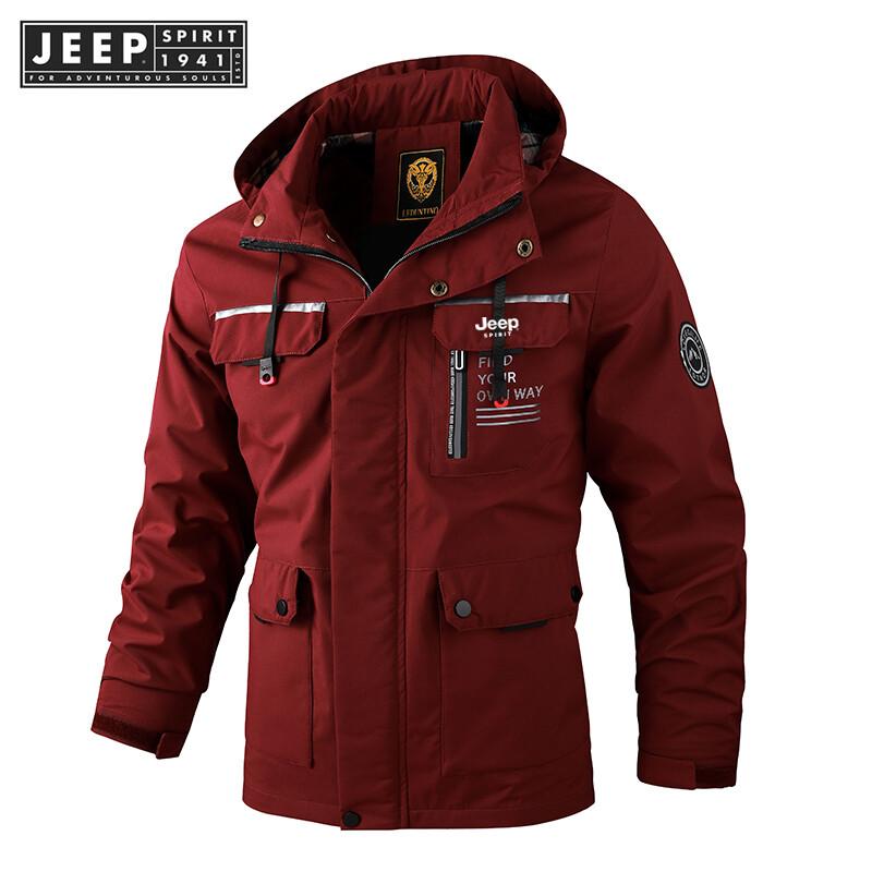 Product Introduction of Jeep Spirit 1941 ESTD-Áo Khoác Chiến Thuật Cho Nam, Áo Hoodie Một Lớp, Chống Gió, Cho Thể Thao Ngoài Trời, Leo Núi 45