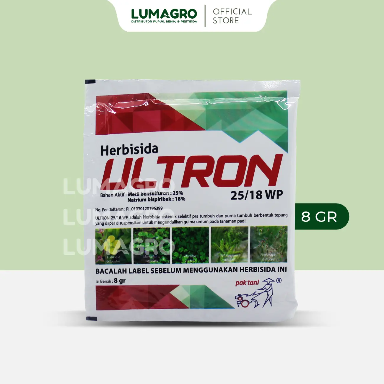Herbisida Ultron 8gr Pengendali Gulma Padi 8 Gram